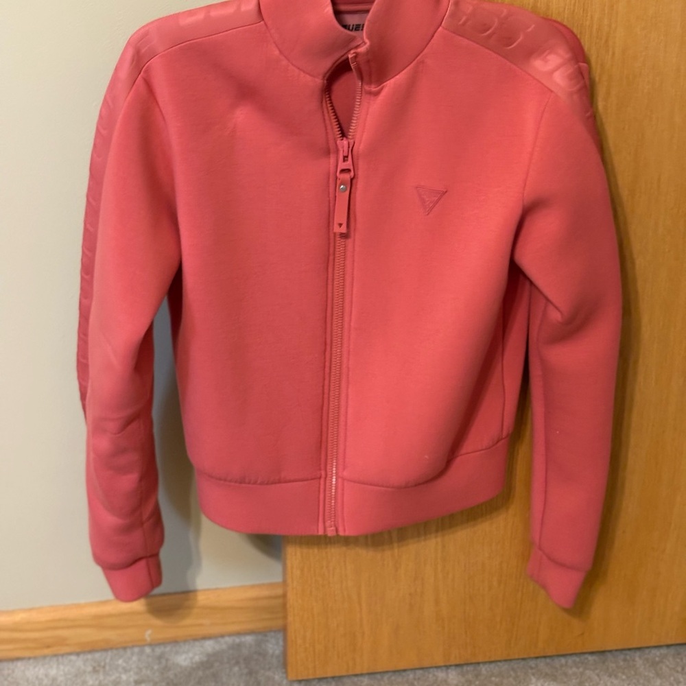 Guess Pink Pea Coat with Stand-Up Collar